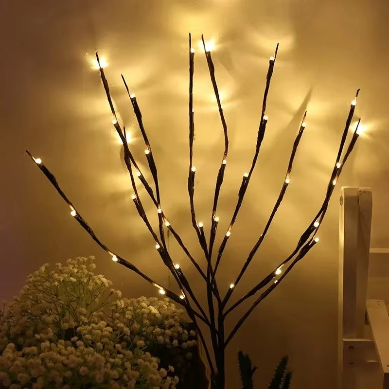 White Branch Lights - Perfect for Christmas, Weddings, and Festive Table Decor