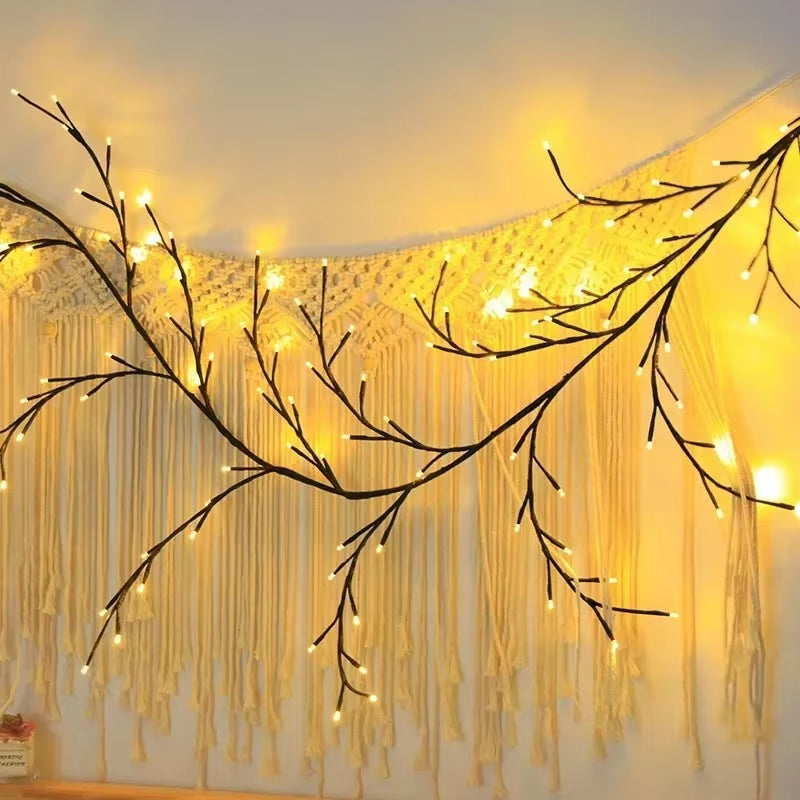 96LED String Lights Tree Branch Lamp for Desktop Wall Decoration USB Powered DIY Festive Tree Vine Light Home Decoration Lights