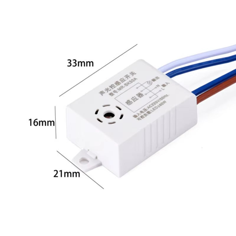 New 220V Sound Voice Sensor Switch Indoor Intelligent Auto on off Lights Switch Automatic Voice Control Sensor Detector Switch